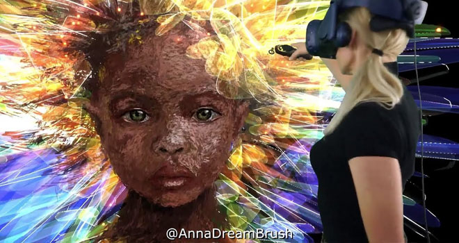 One of VR artist Anna Zhilyaeva's incredible pieces of art, created with Tiltbrush