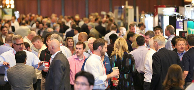 Professional networking at a conference