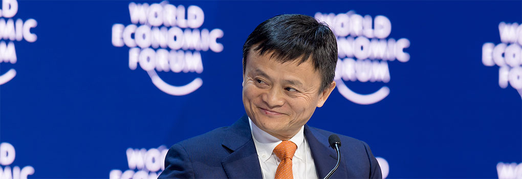 Jack Ma telling stories