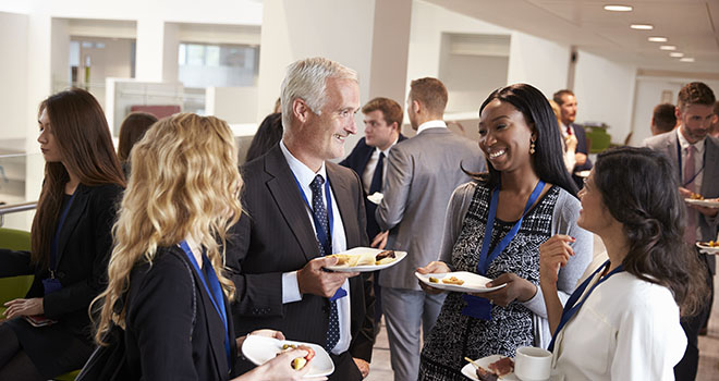 Professional networking at lunch time