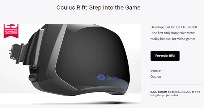 Oculus Rift Kickstarter campaign