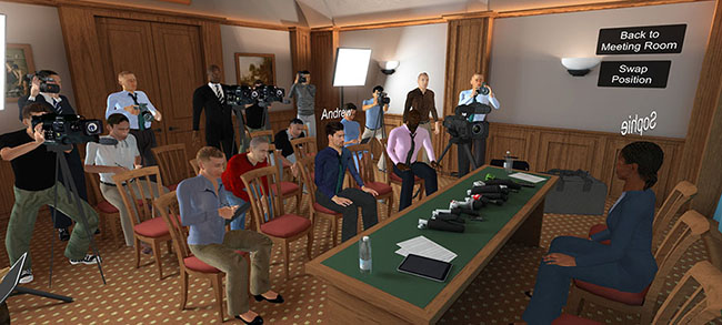 Press conference in VR