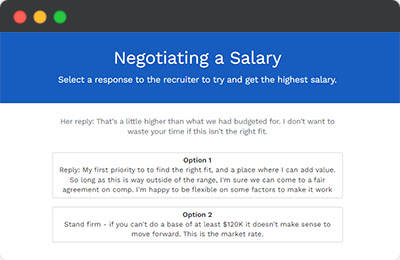 Negotiating your salary exercises